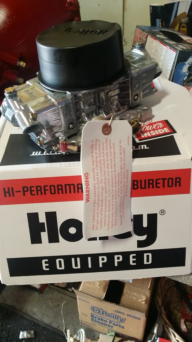 Fresh Holley carburetor, ready for install